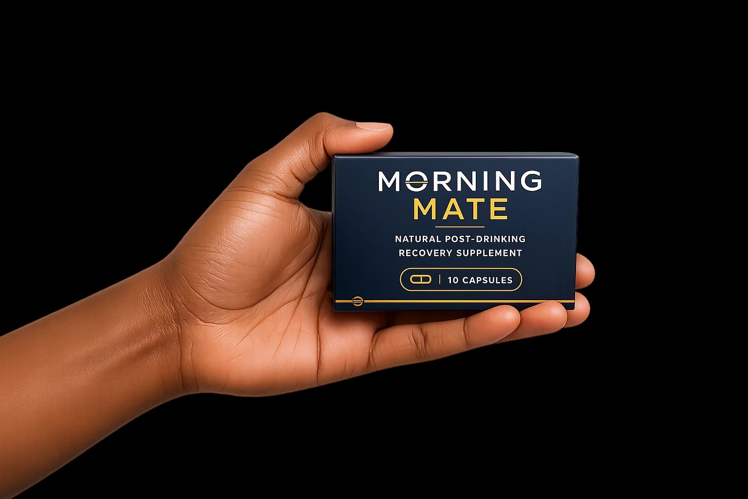 Hand holding a Morning Mate box